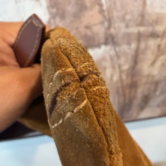 BURBERRY handbag suede purse - brown - vintage - Picture 5 of 16